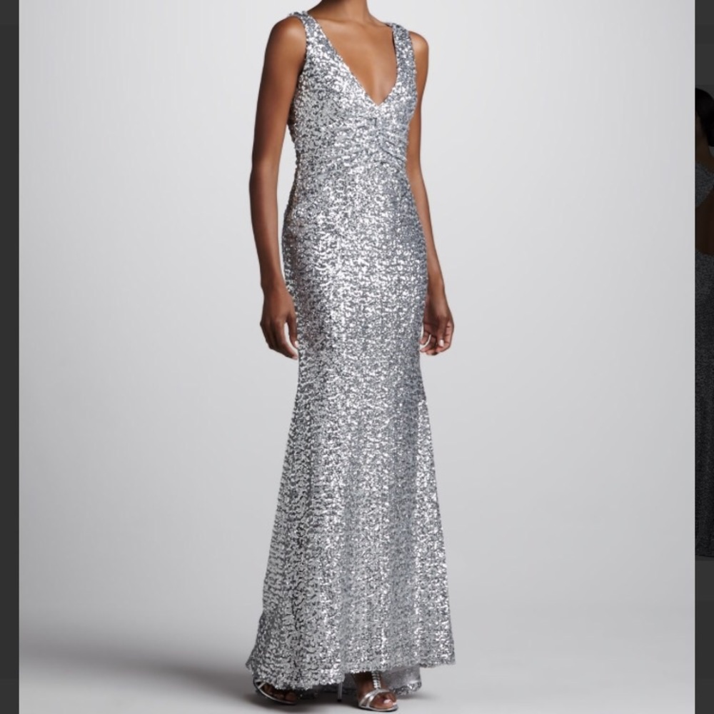 Silver Sequin Gown (NWT)
